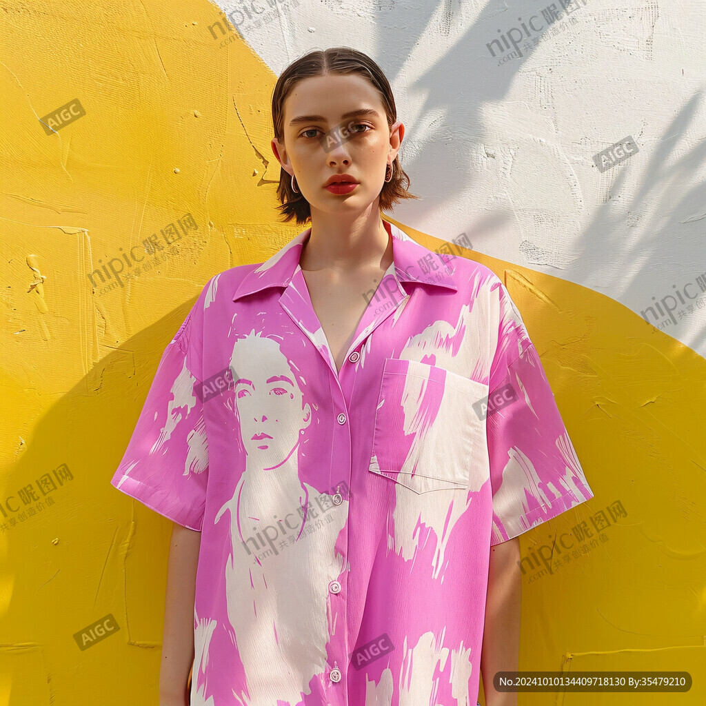 雪纺衬衫数码印花