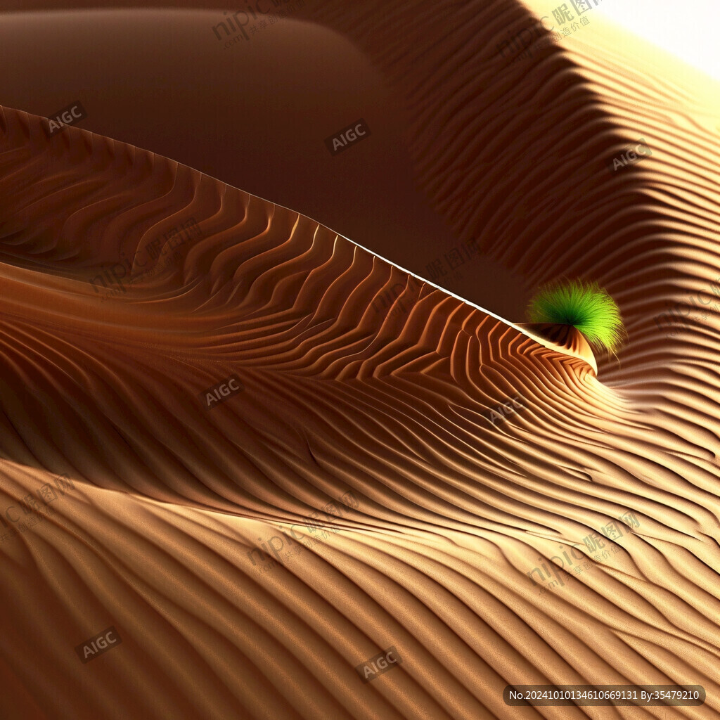 绵延沙丘沙漠曲线