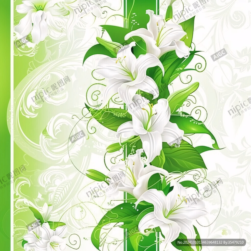 装饰画百合花