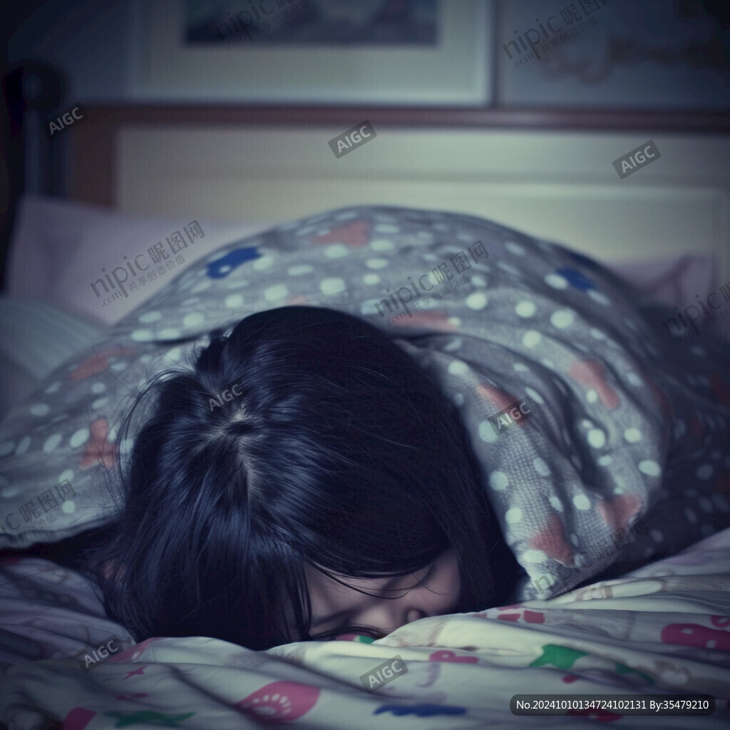 治愈系女孩睡觉春困