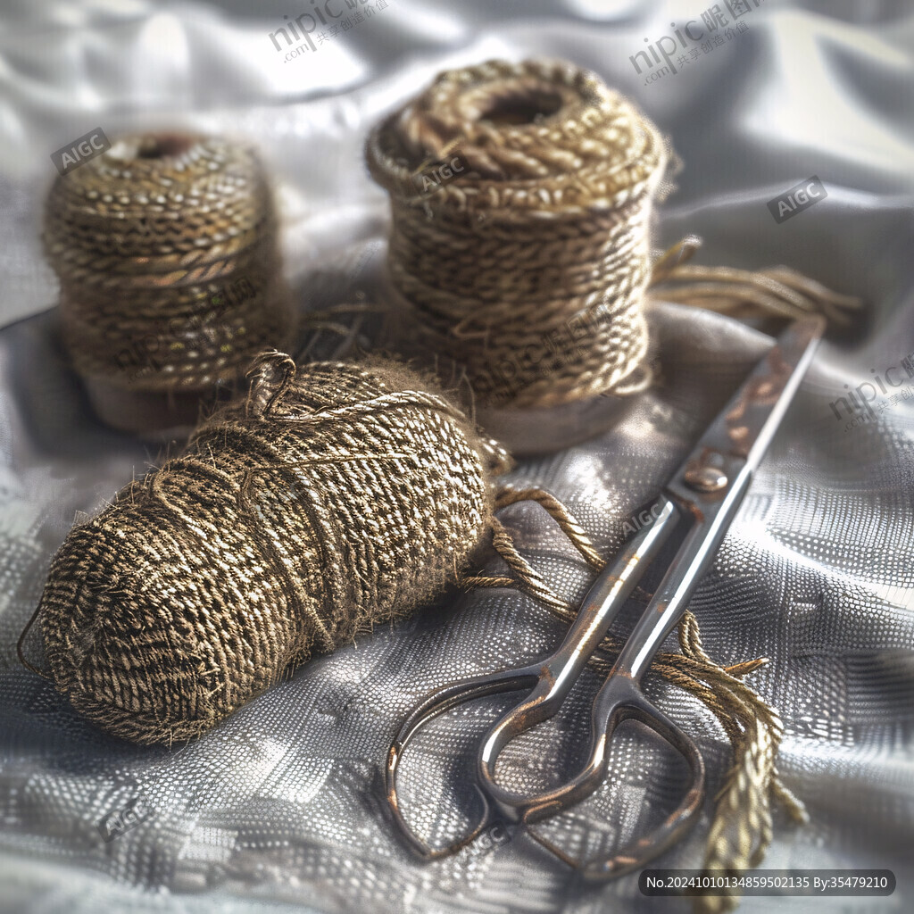 手工粗麻线缝制