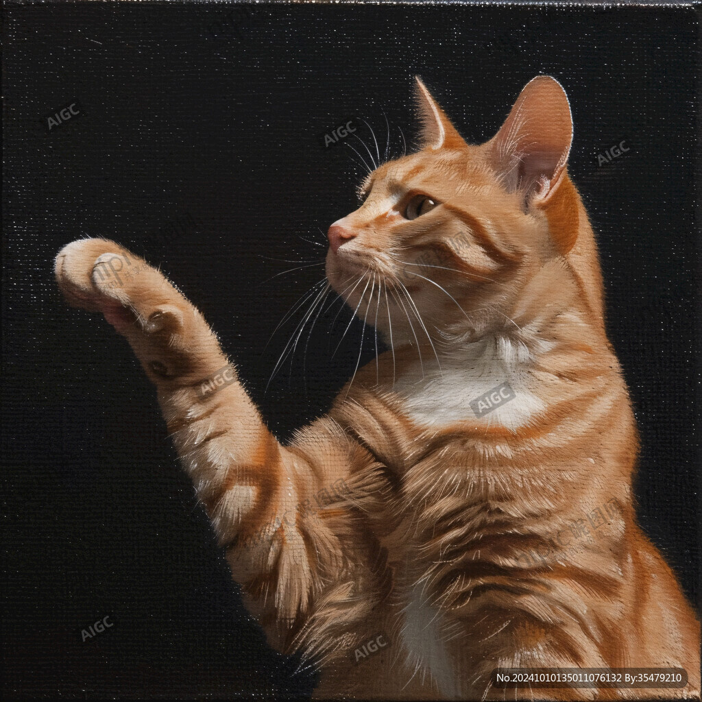 创意写实猫当代装饰画