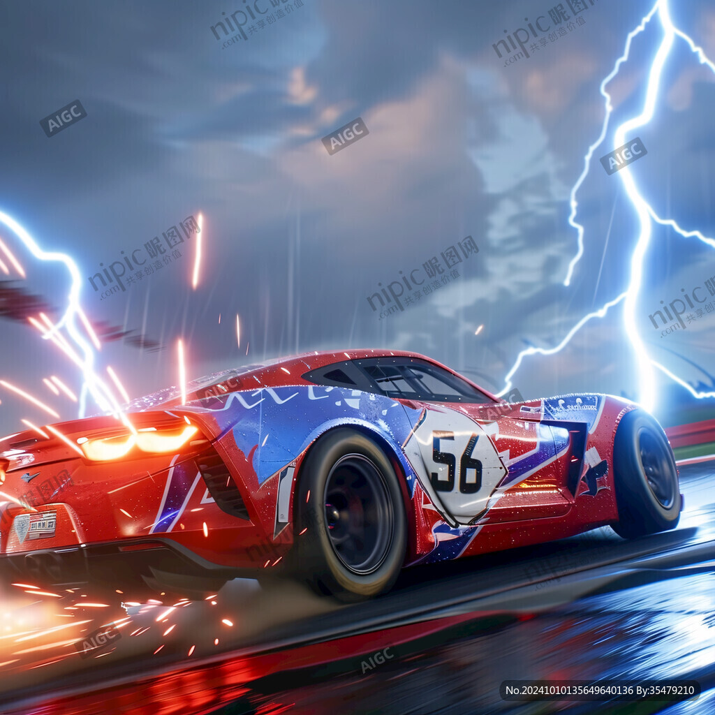 跑车线条飞驰电掣