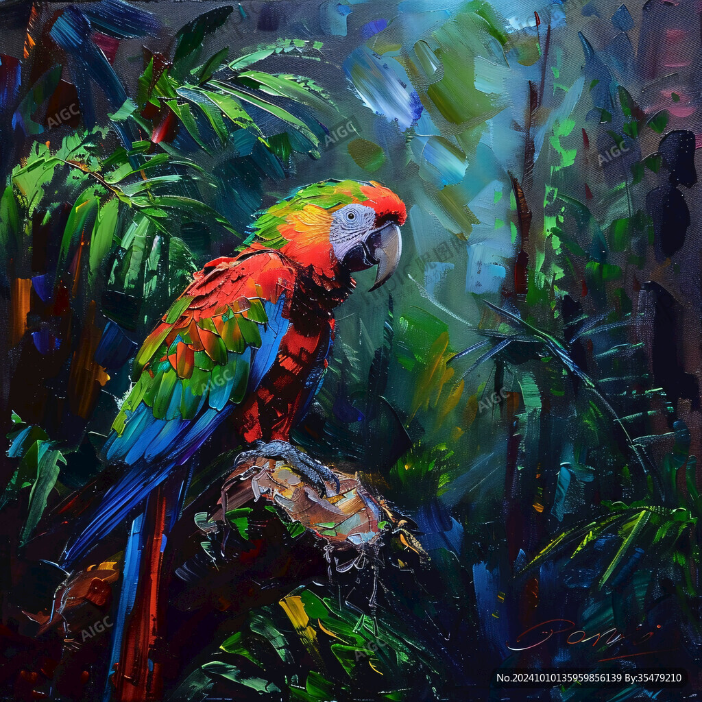 立体画金刚鹦鹉