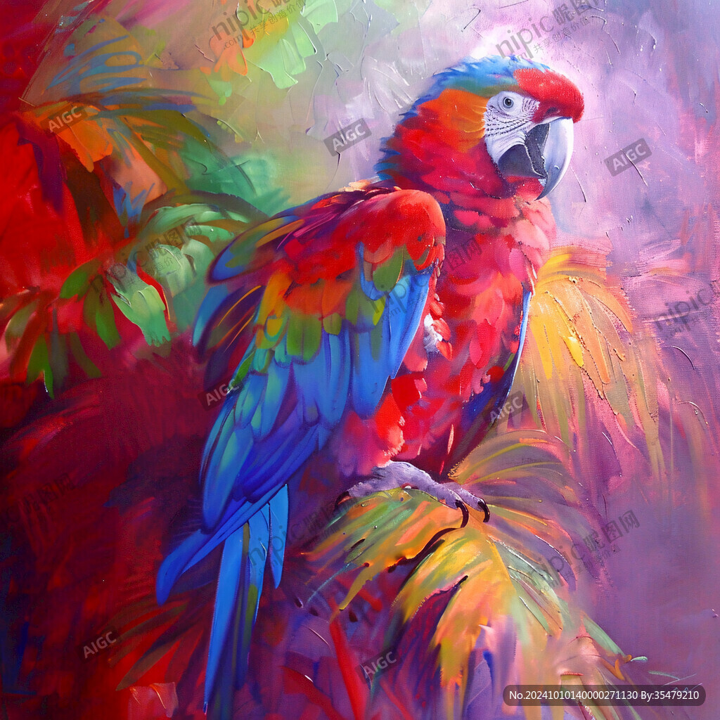 立体画金刚鹦鹉