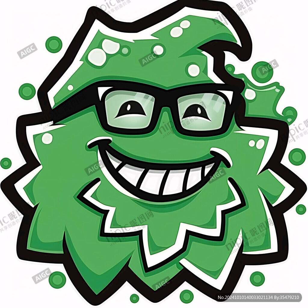 戴眼镜微笑人物