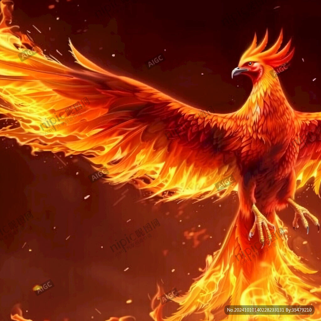 火凤凰插画