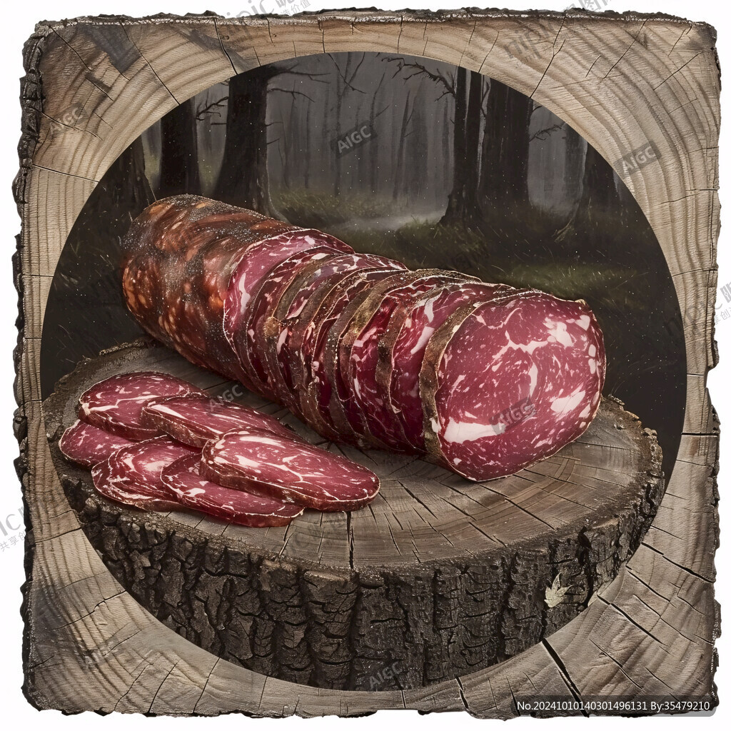 手绘牛排挂画