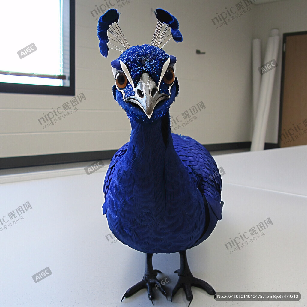 3d立体孔雀花鸟