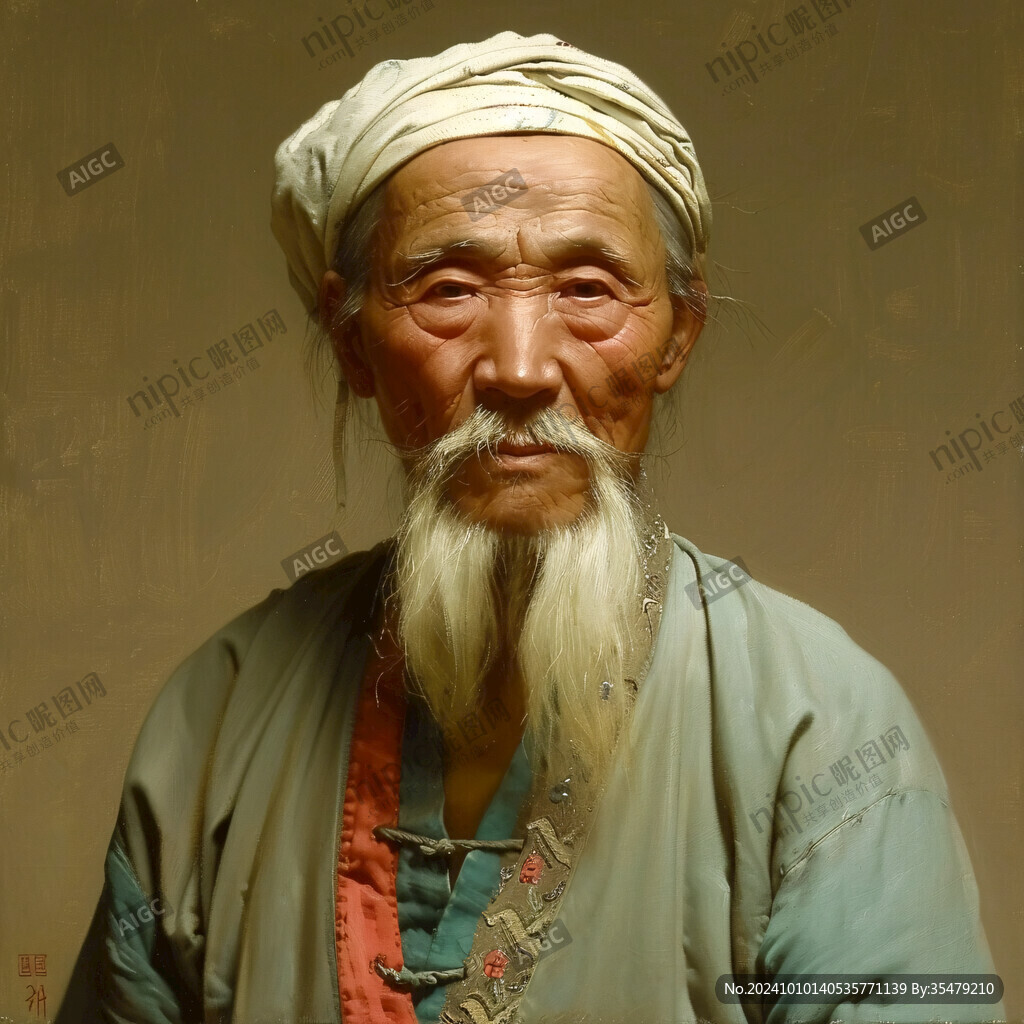 元朝元代男人男子老头