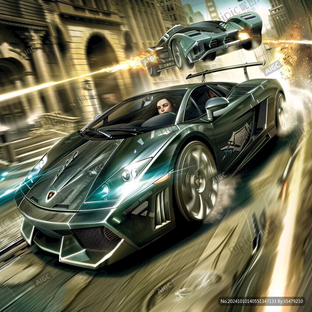 跑车线条飞驰电掣