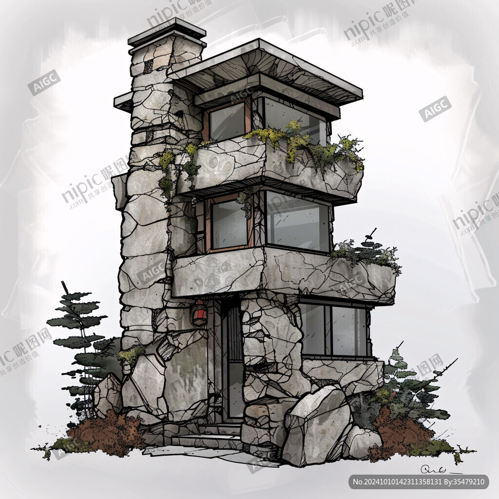 石头房中式房屋