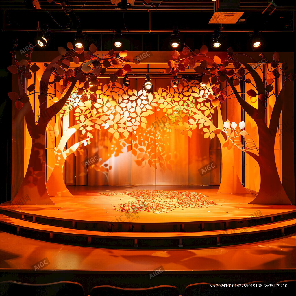 秋色系列舞台效果图