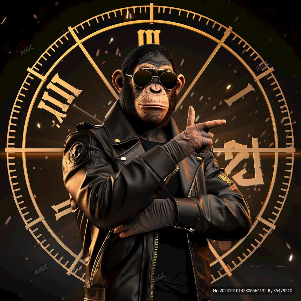 猴先生做邀请手势头像