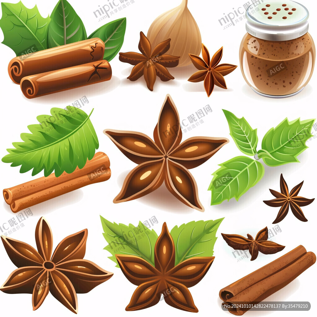 各种香料插画