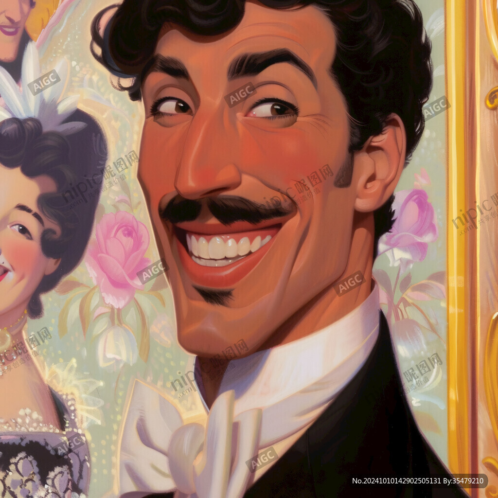 卡通人物现代油画