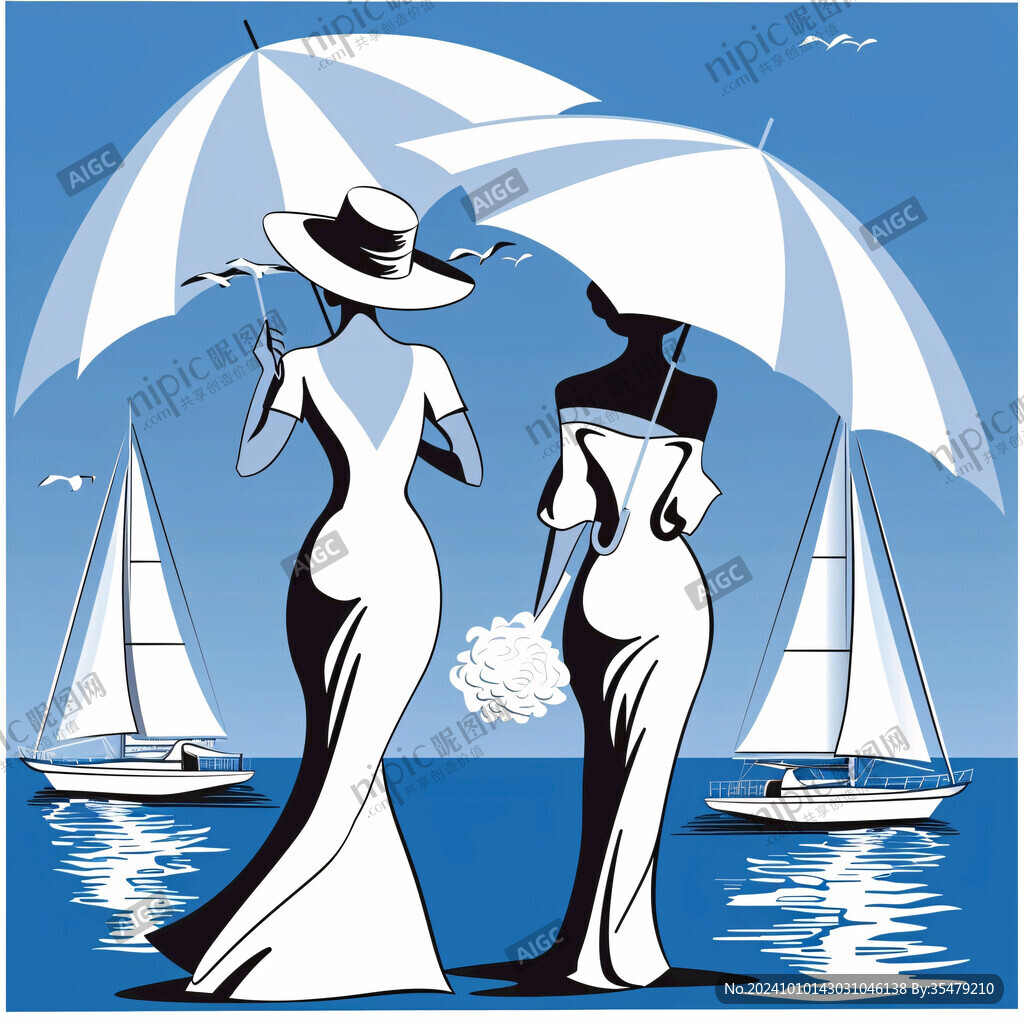 海边度假时装人物