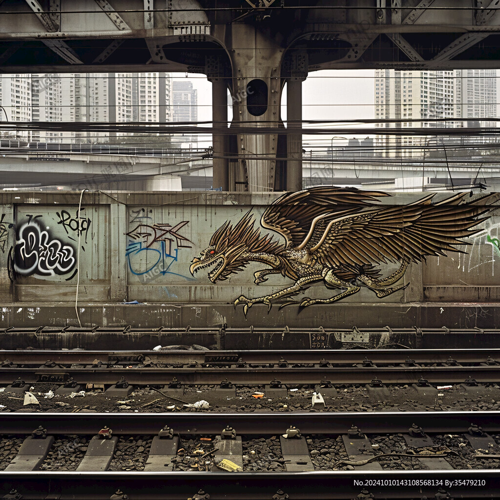 纵深感铁路涂鸦