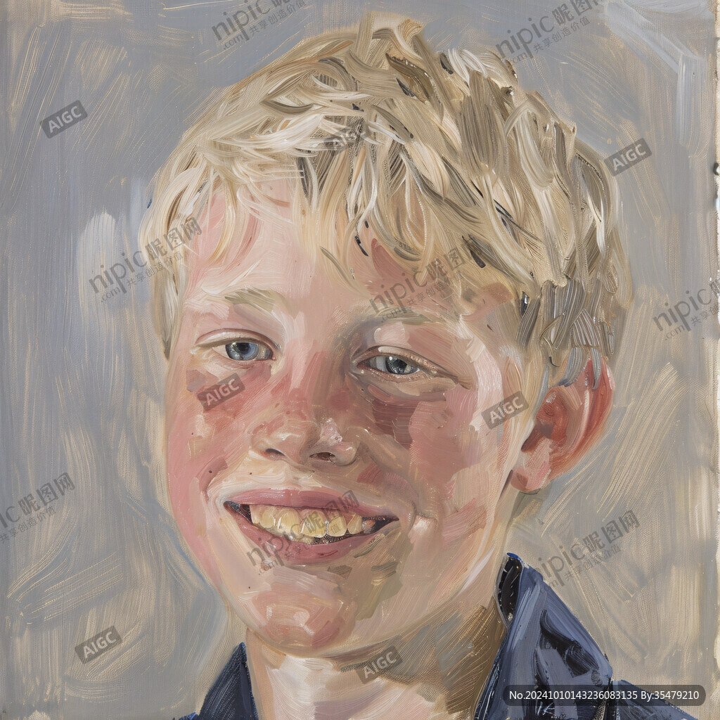 儿童厚涂油画肌理