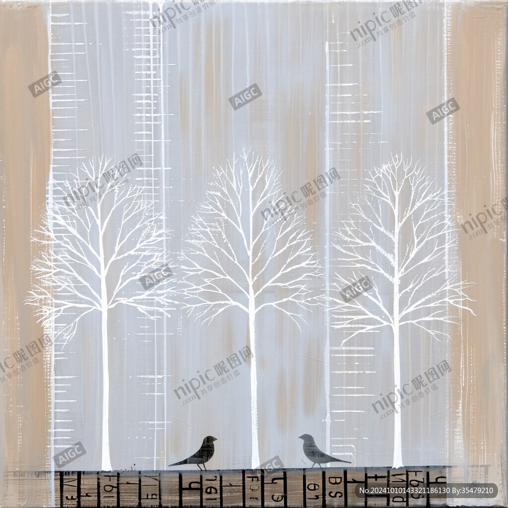 北欧树影装饰画