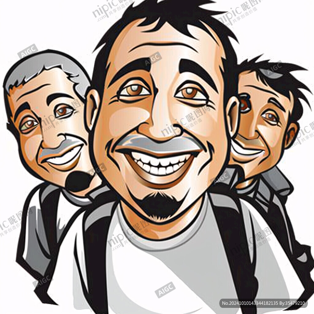 现代好男人手绘