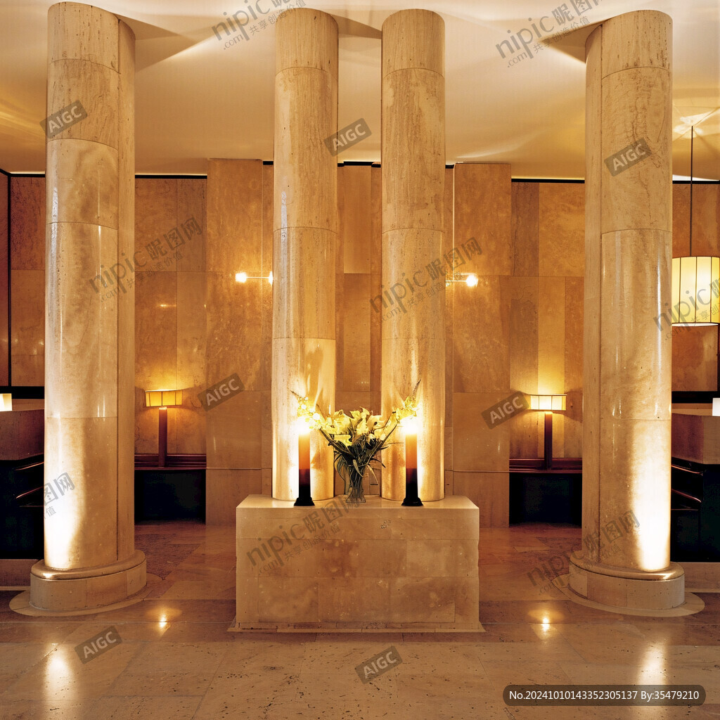 酒店建筑柱子
