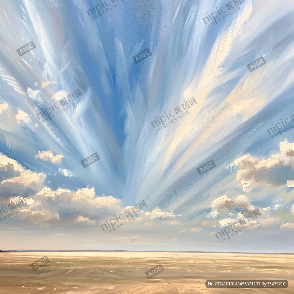 巨型天空装饰背景画