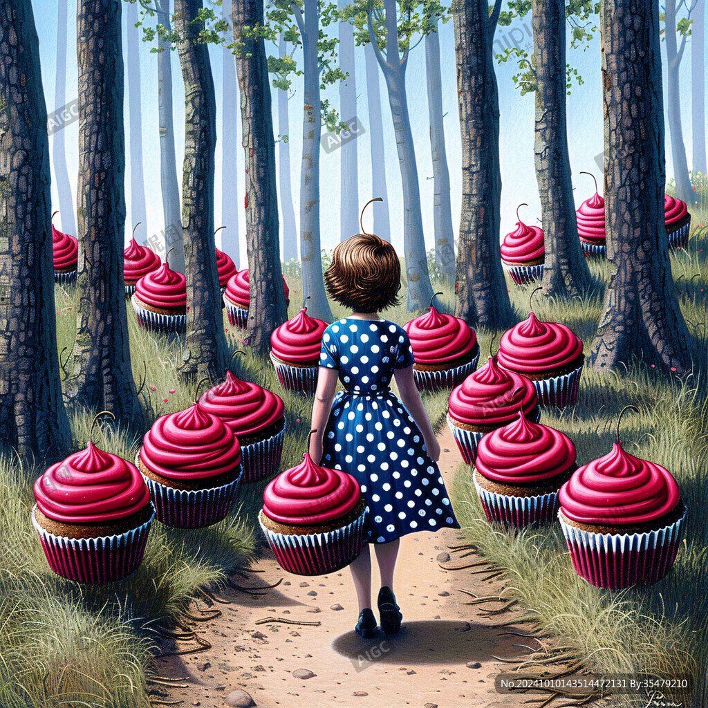 奇幻爱丽斯仙境插画