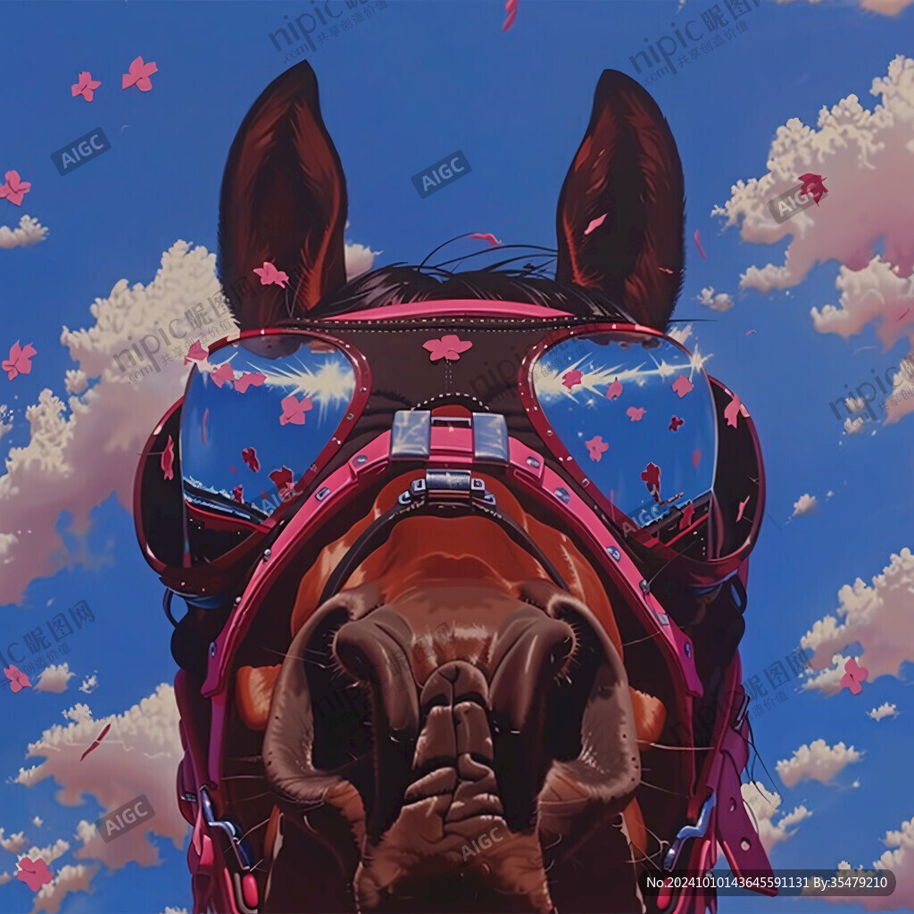 兔子潮流墨镜插画