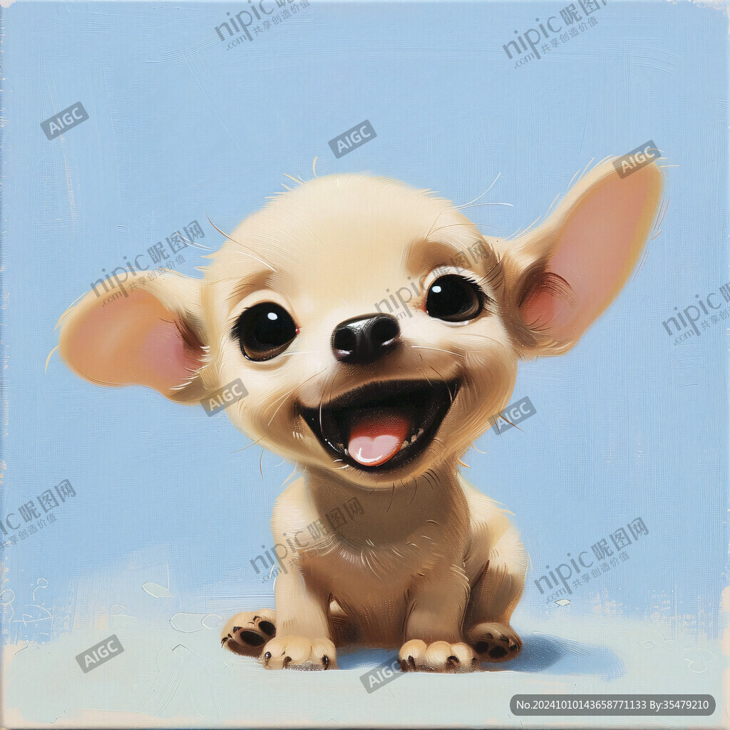 写实漫画小狗