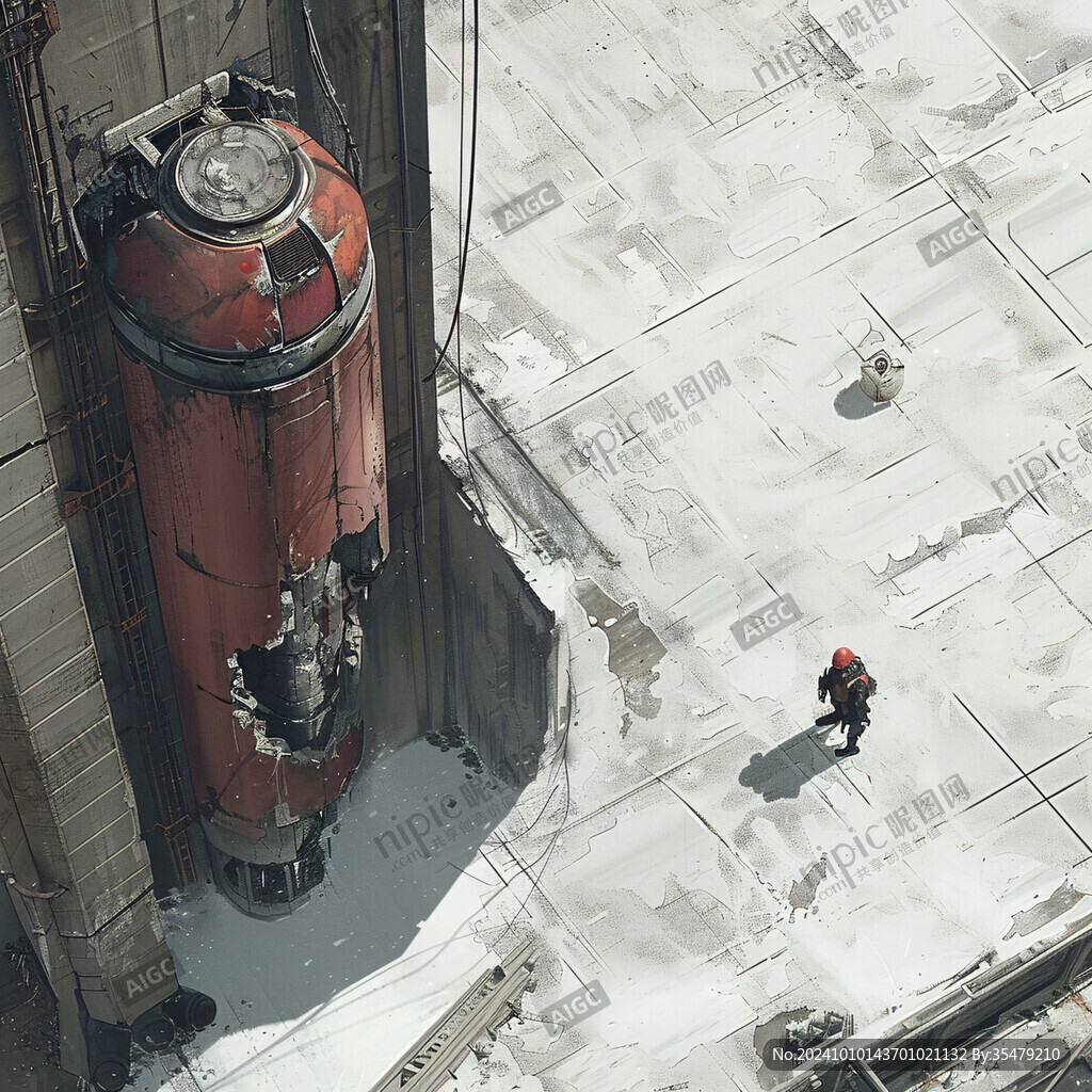 柱形建筑物地面安装