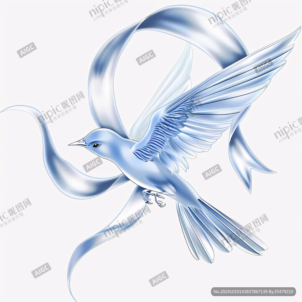 鹊桥素材蓝色鸟