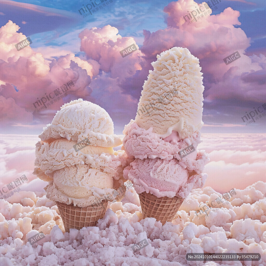 创意冰淇淋形棉花糖