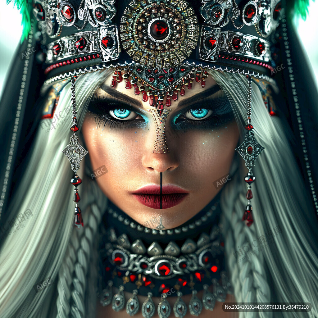 印第安女孩插画