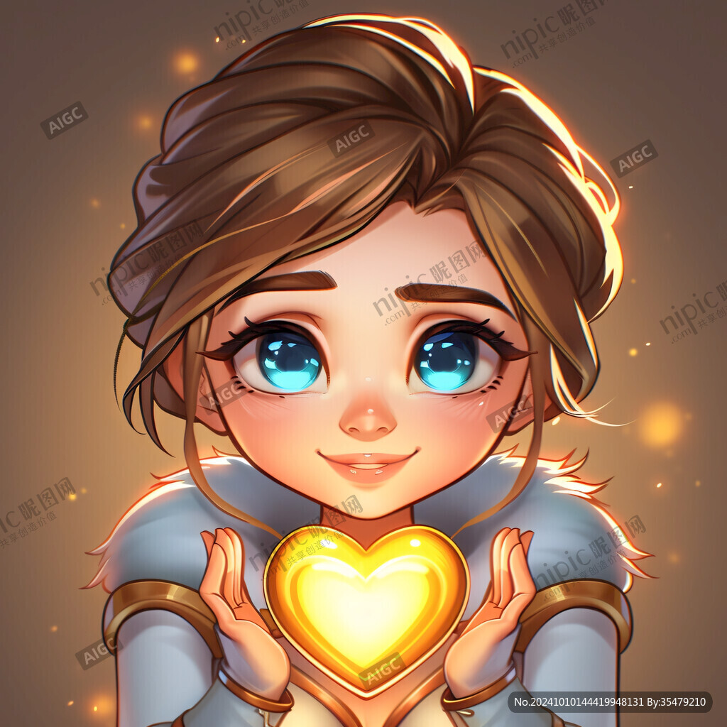 q版爱心少女