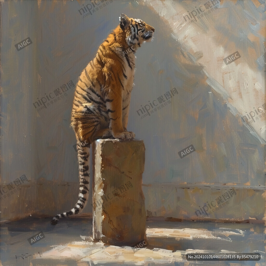 动物水彩画动物油画