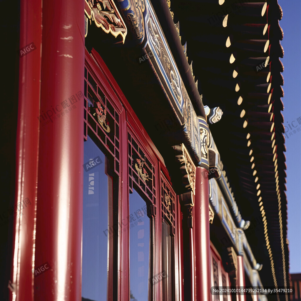 中式建筑红柱子