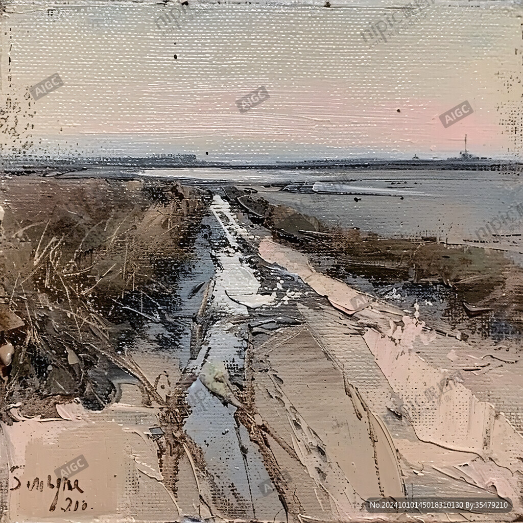 原创水彩赣江风光