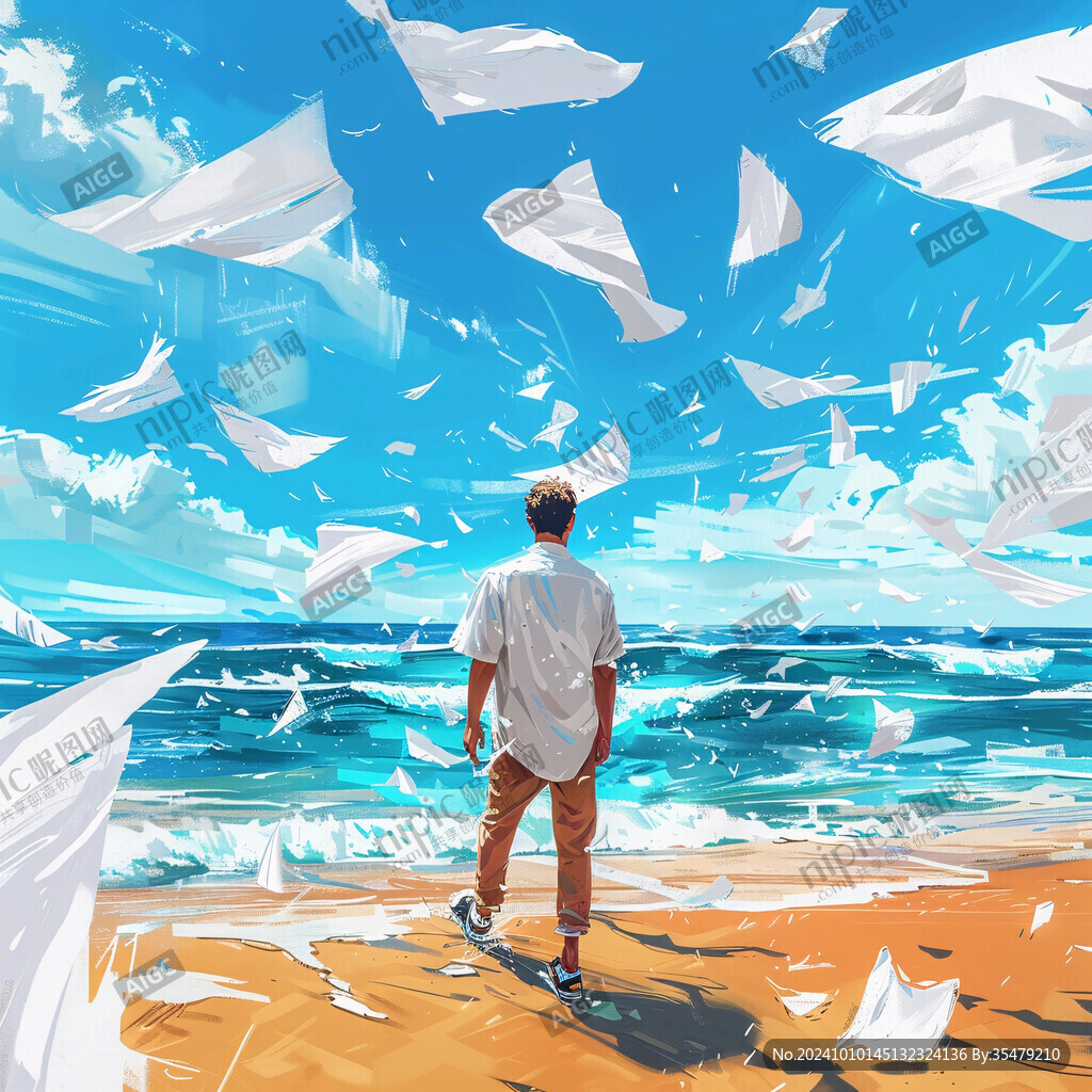 乘风破浪包装插画