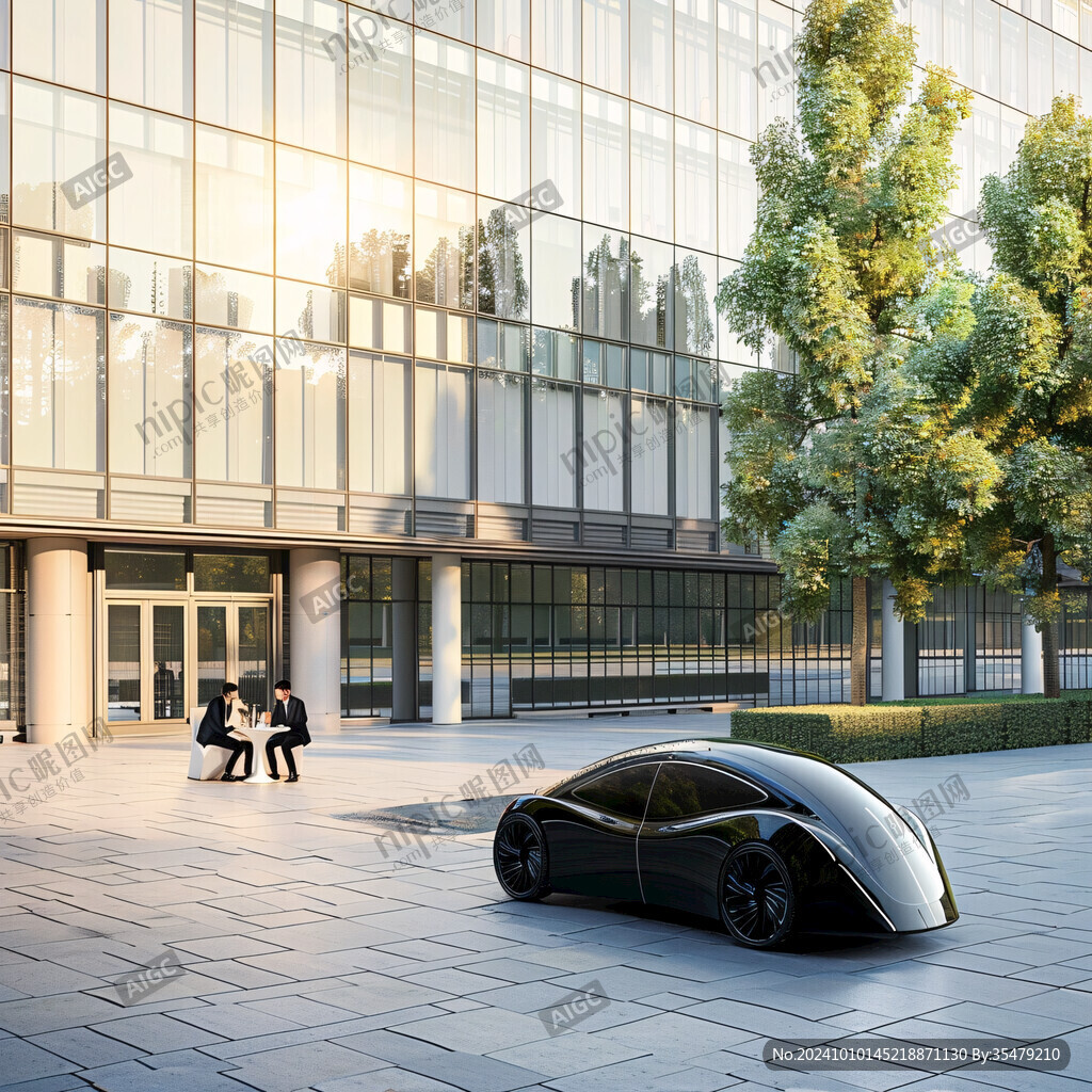 电动汽车地标建筑