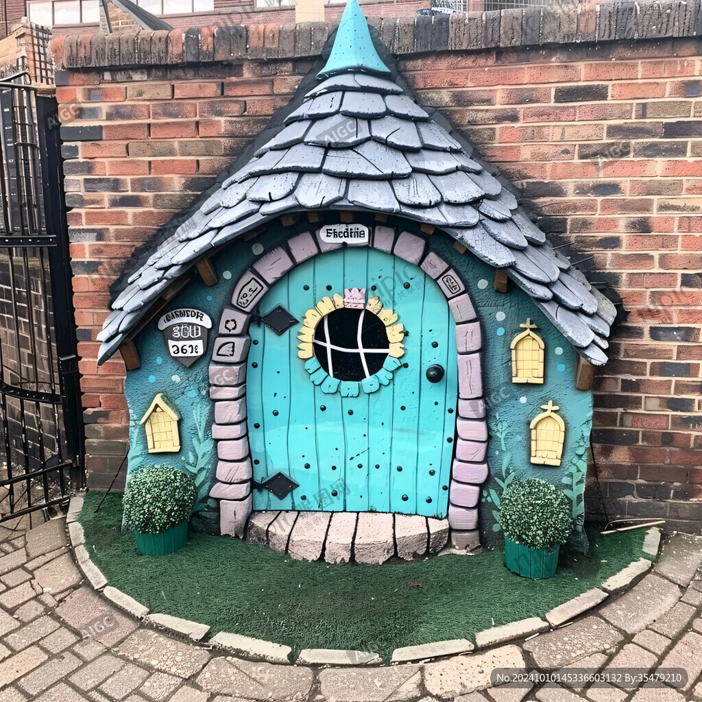 游乐场城堡大门窗户