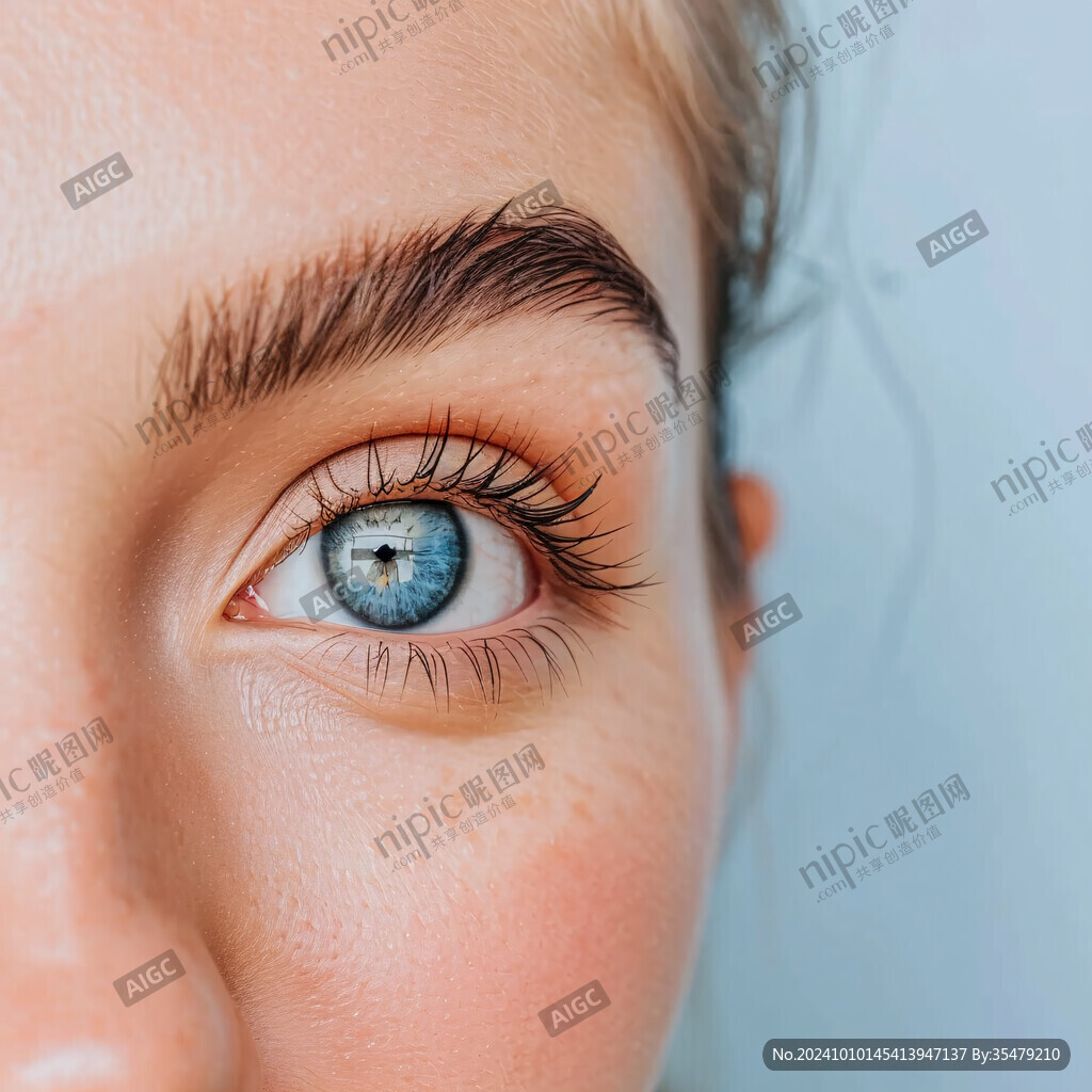 女孩眼睛面部特写