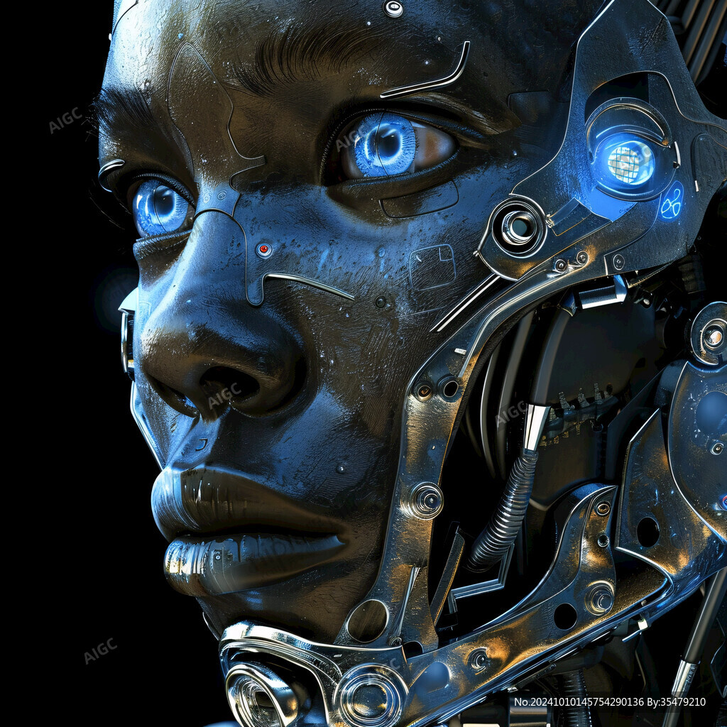 机械框科技感头部