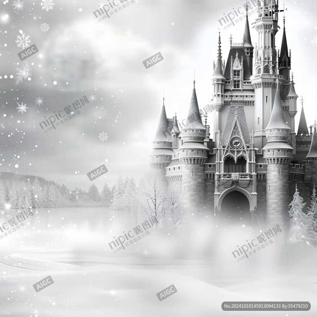 梦幻城堡插画