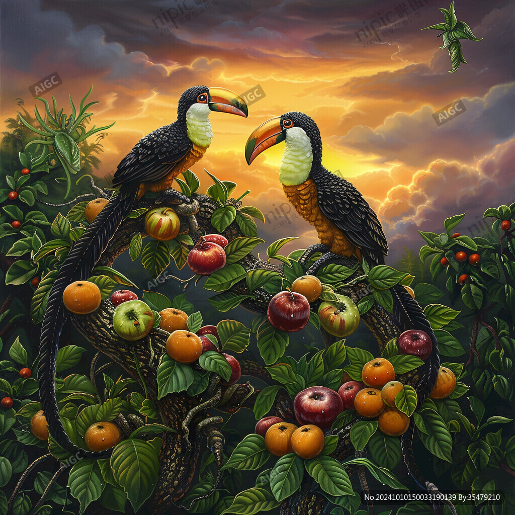 3d立体画苹果树