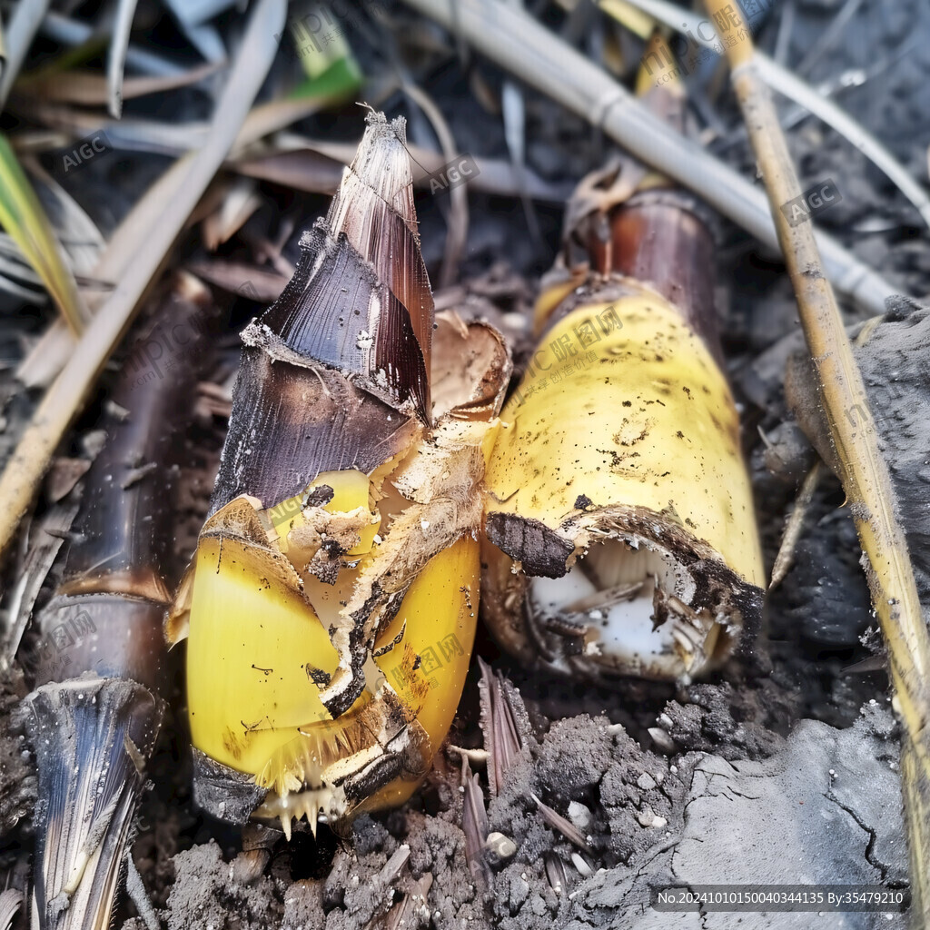 露出地面的竹笋
