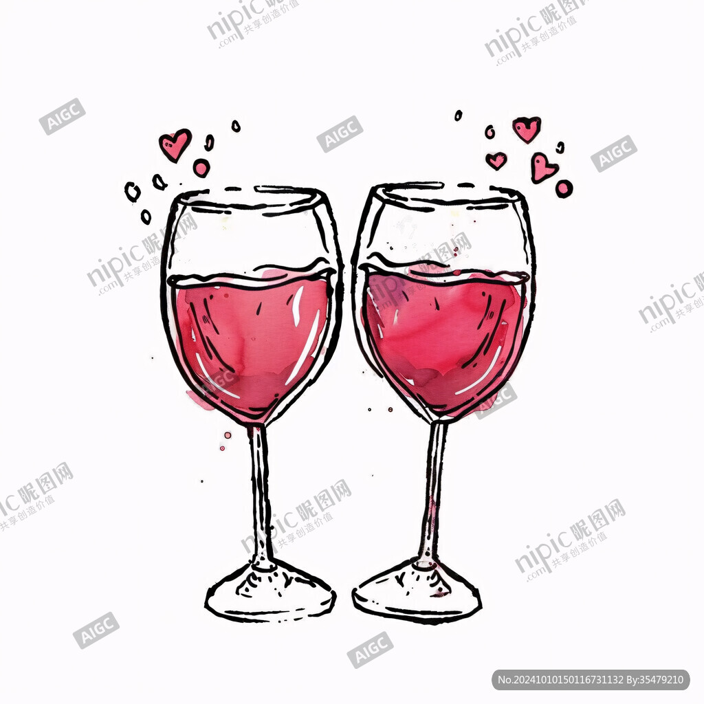 酒杯插画