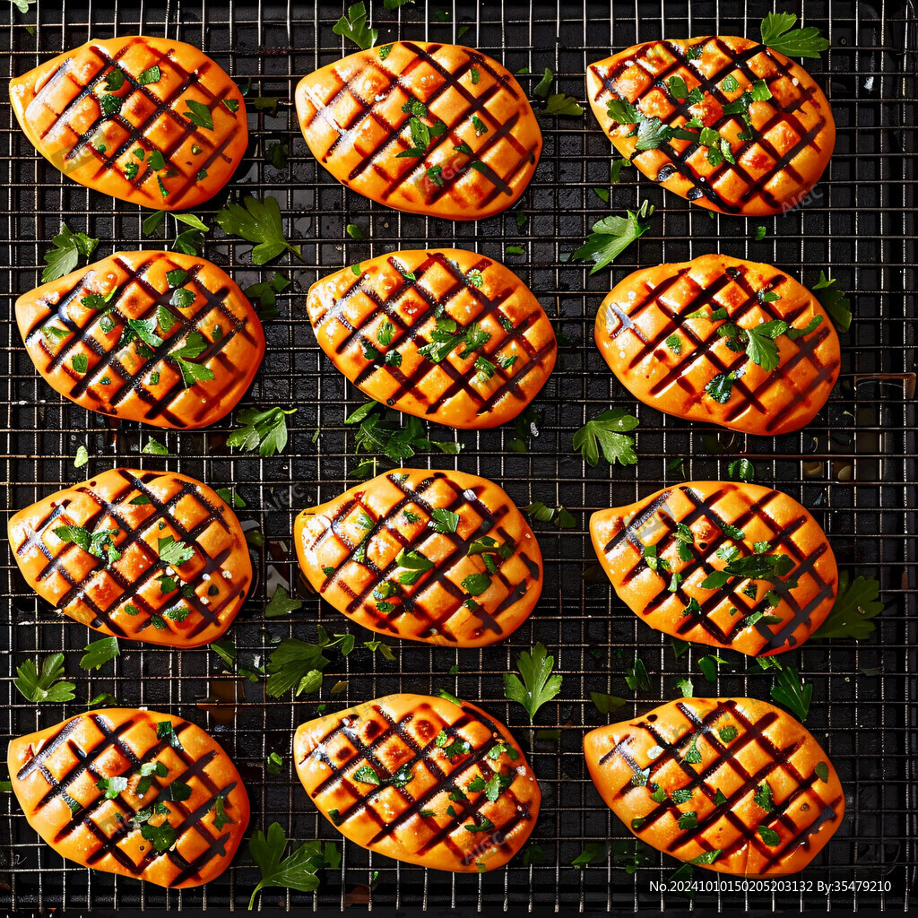 格子松饼食品广告设计