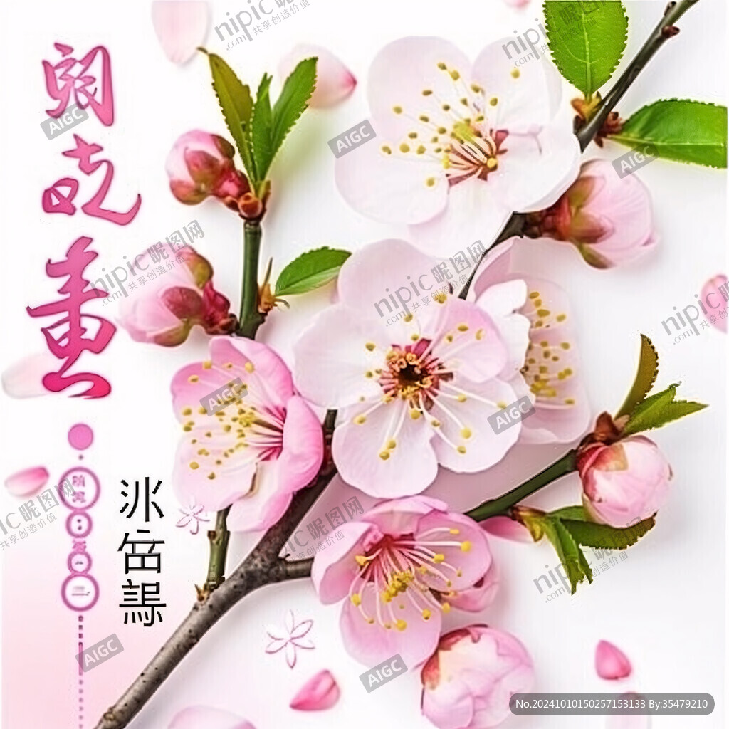 桃花海报设计桃花素材