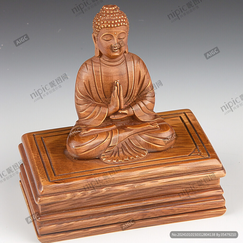 檀香木雕释迦牟尼坐像